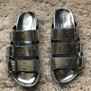 ladies silver sandals size 9